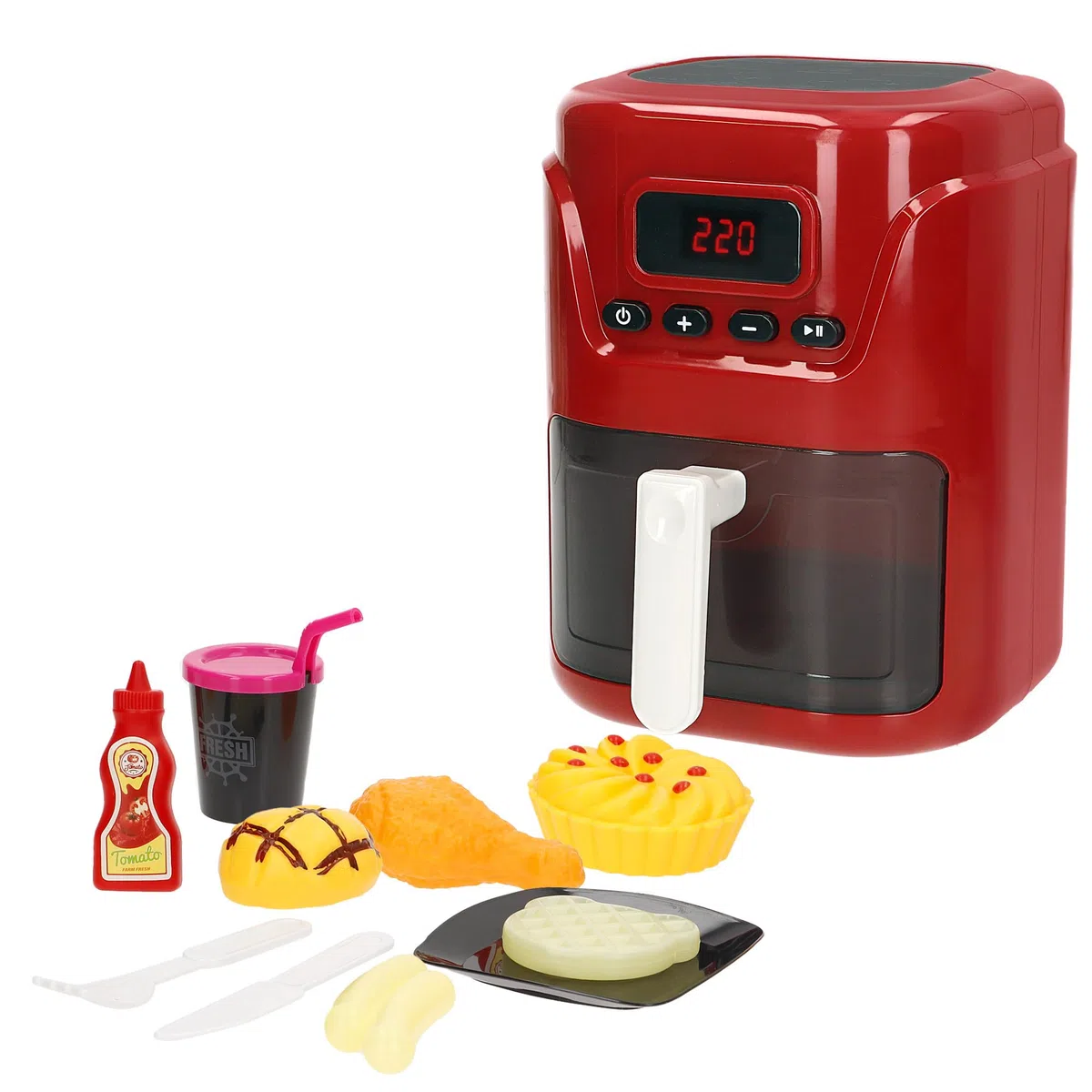 ColorBaby My Home Friggitrice ad aria per giocattolo, luce e suono, include accessori, giocattoli simbolici, set da cucina, giochi per ragazzi e ragazze, regali per bambini, a partire da 24 mesi