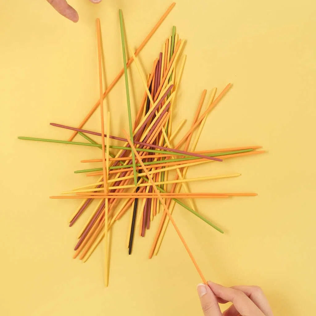 Balvi Gioco da Tavolo Mikadetti Gioco di abilità Mikado in Versione Spaghetti Bamboo