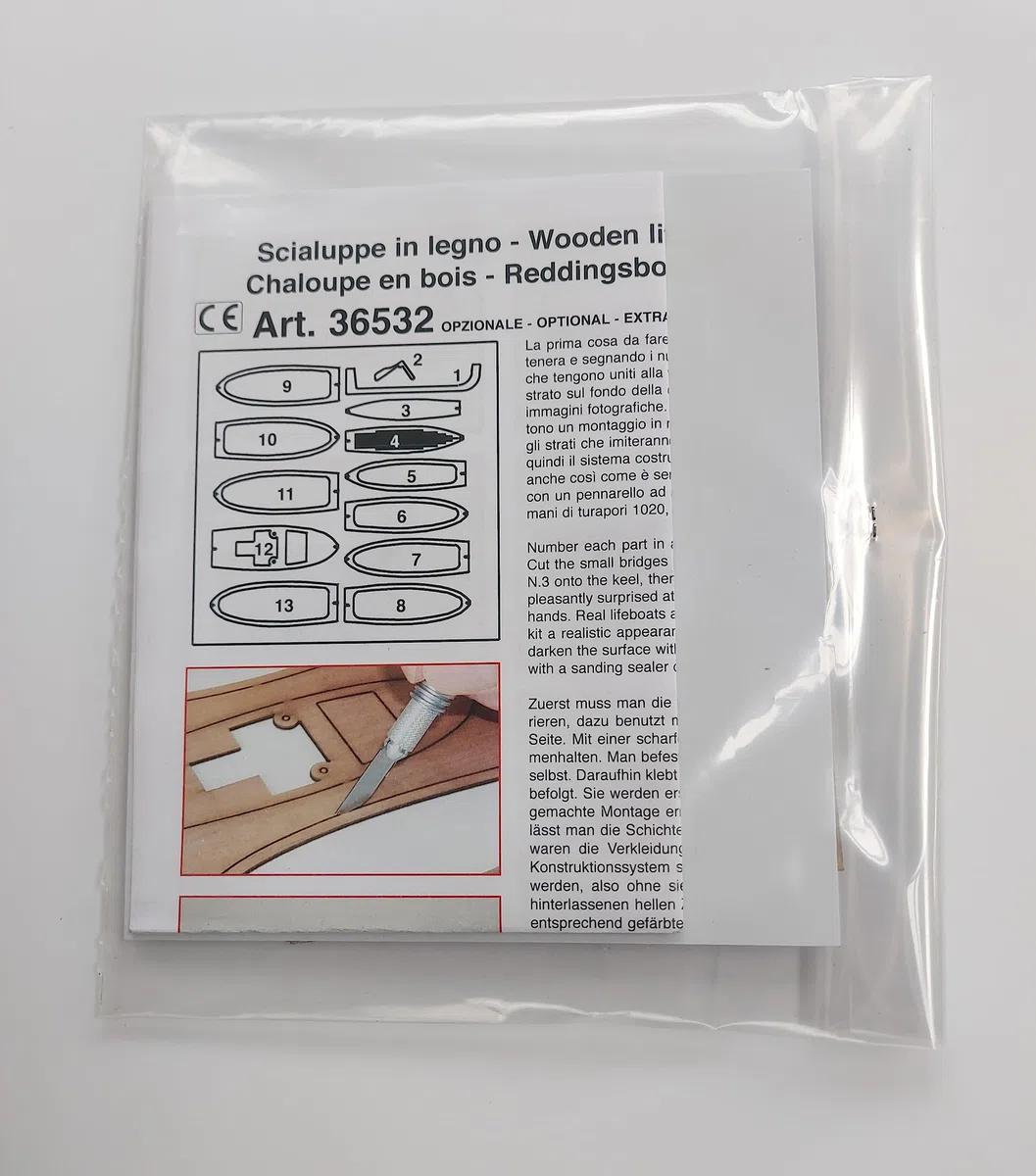 Mantua Model Art. 36532 - Serie scialuppe in legno da montare H.M.S. Victory (Art.720) scala 1:200