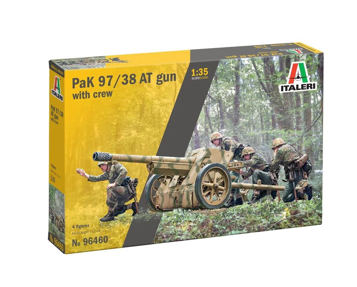 Italeri 96460 Pak 97/38 AT Gun with crew, scala 1:35, Plastic Model Kit/Modello in plastica da montare
