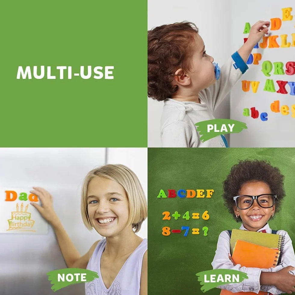 Lettere Magnetiche e Numeri per Bambini Simboli Matematici A-Z Alfabeto Magneti del Frigorifero Giocattolo Educativo per L'apprendimento Prescolare(78 pezzi)