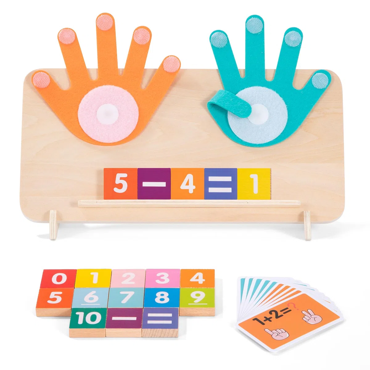 Giocattoli Matematici Montessori Gioco Digitale Legno Ideale per Imparare l'Addizione e la Sottrazione Giocattoli Educativi per Matematica per Ragazzi Ragazze 3+ Anni