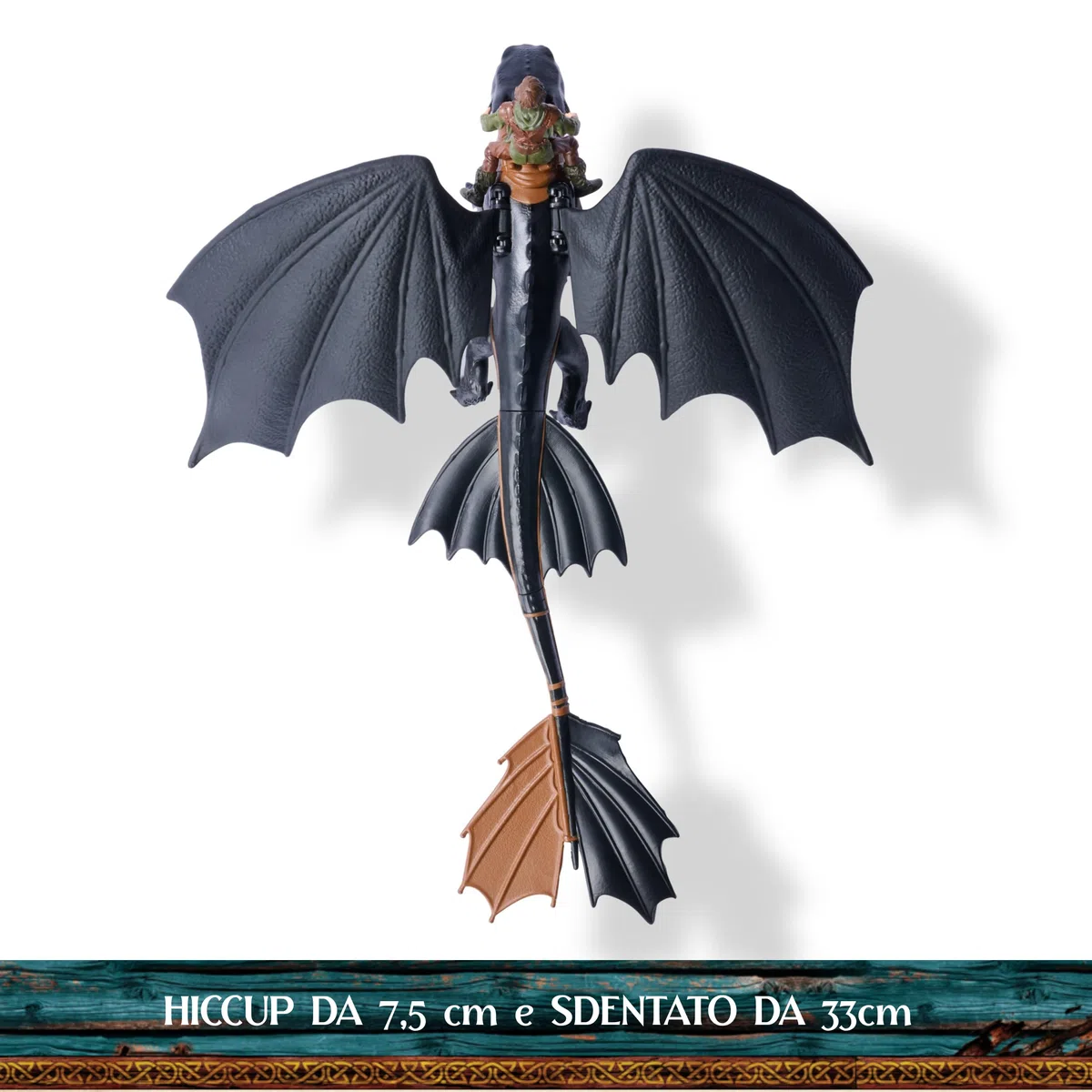 DreamWorks Dragons, Dragon Trainer, Sdentato e Hiccup, Drago e Vichingo, Giocattoli per Bambini, 4+ Anni