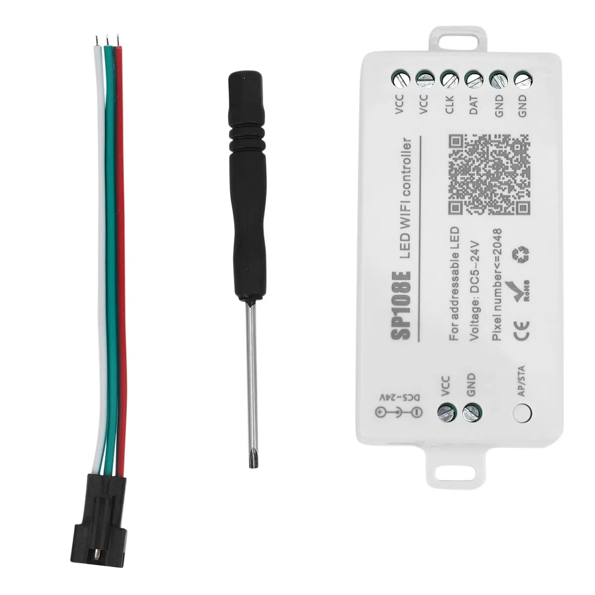 SP108E LED WiFi Controller WS2812B WS2813 Etc Modulo Luce Intelligente APP Controllo Wireless iOS 10/Android 4.4 DC5-24V