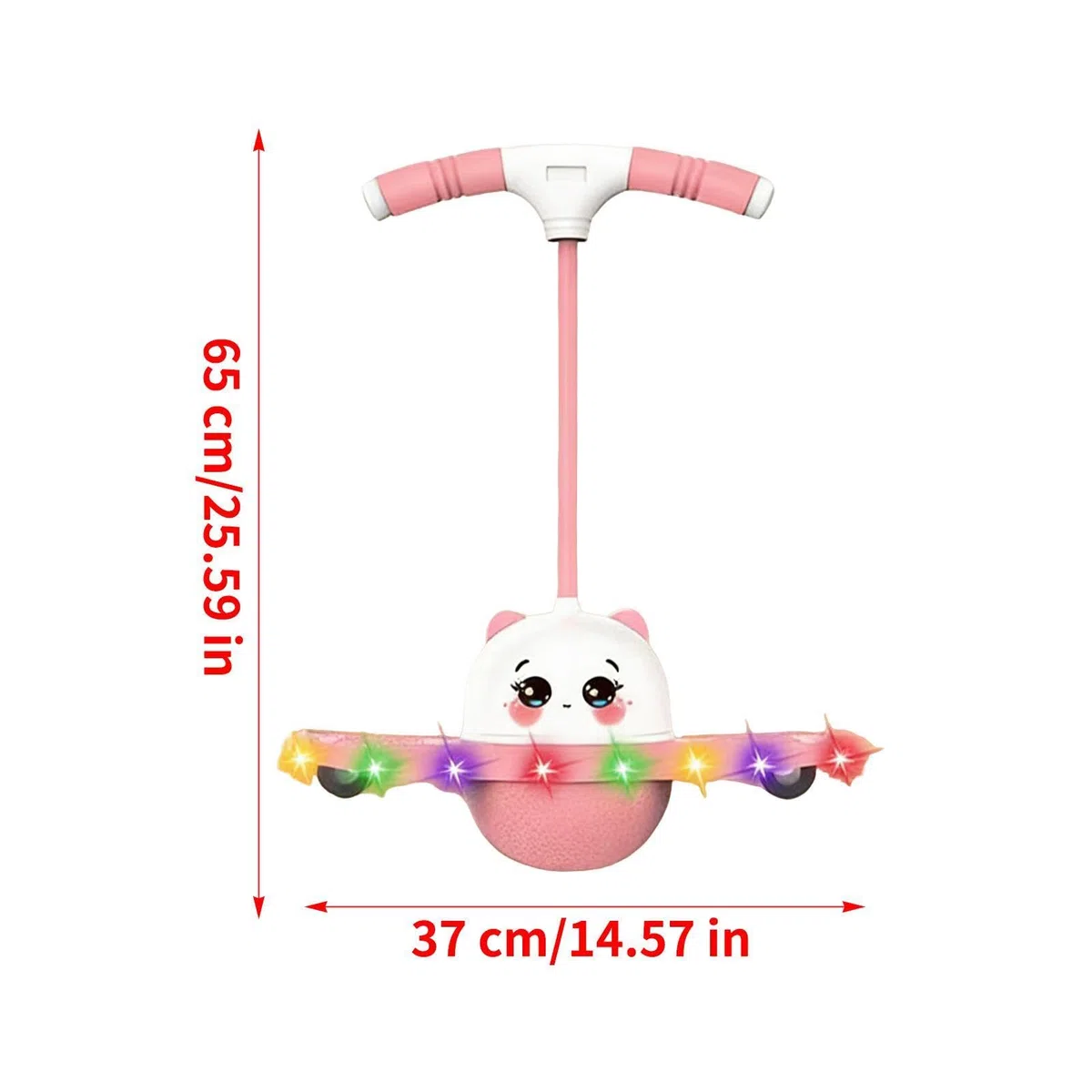 Palla da salto per equilibrio luminoso per bambini, giocattolo per esercizi rimbalzanti antiscivolo, capacità di equilibrio per l'allenamento per bambini, ragazzi e ragazze