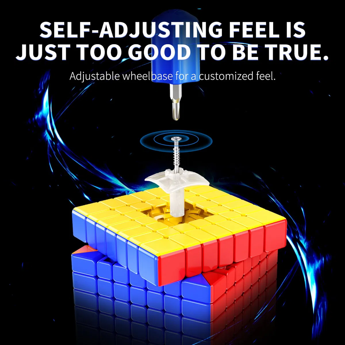 Moyu Meilong 7M V2 7 x 7 Magnetic Speed Cube, Magic Cube with Adjustable Elasticity and Sticker-Free Shape, Moves Quickly and Smoothly Puzzle Boxes