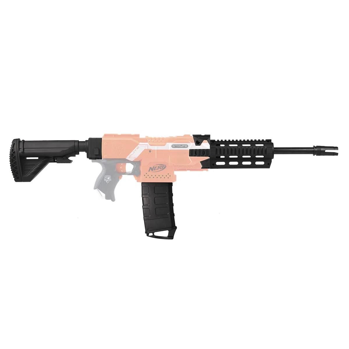 Kit di corpo M416 - Kit di aggiornamento mod per NERF N-Strike Elite Phoenix CS-6 e Stryfe - Set di 12 pezzi - nero - Modding e accessori per blaster