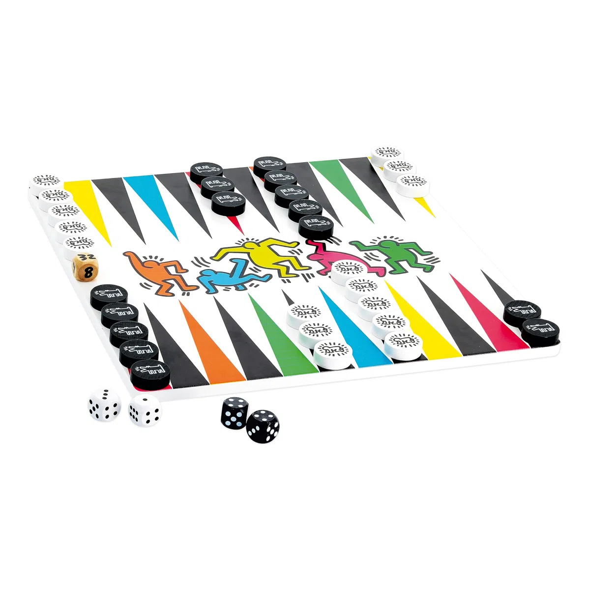 Vilac - Set di signore/Backgammon Keith Haring, 9228, multicolore