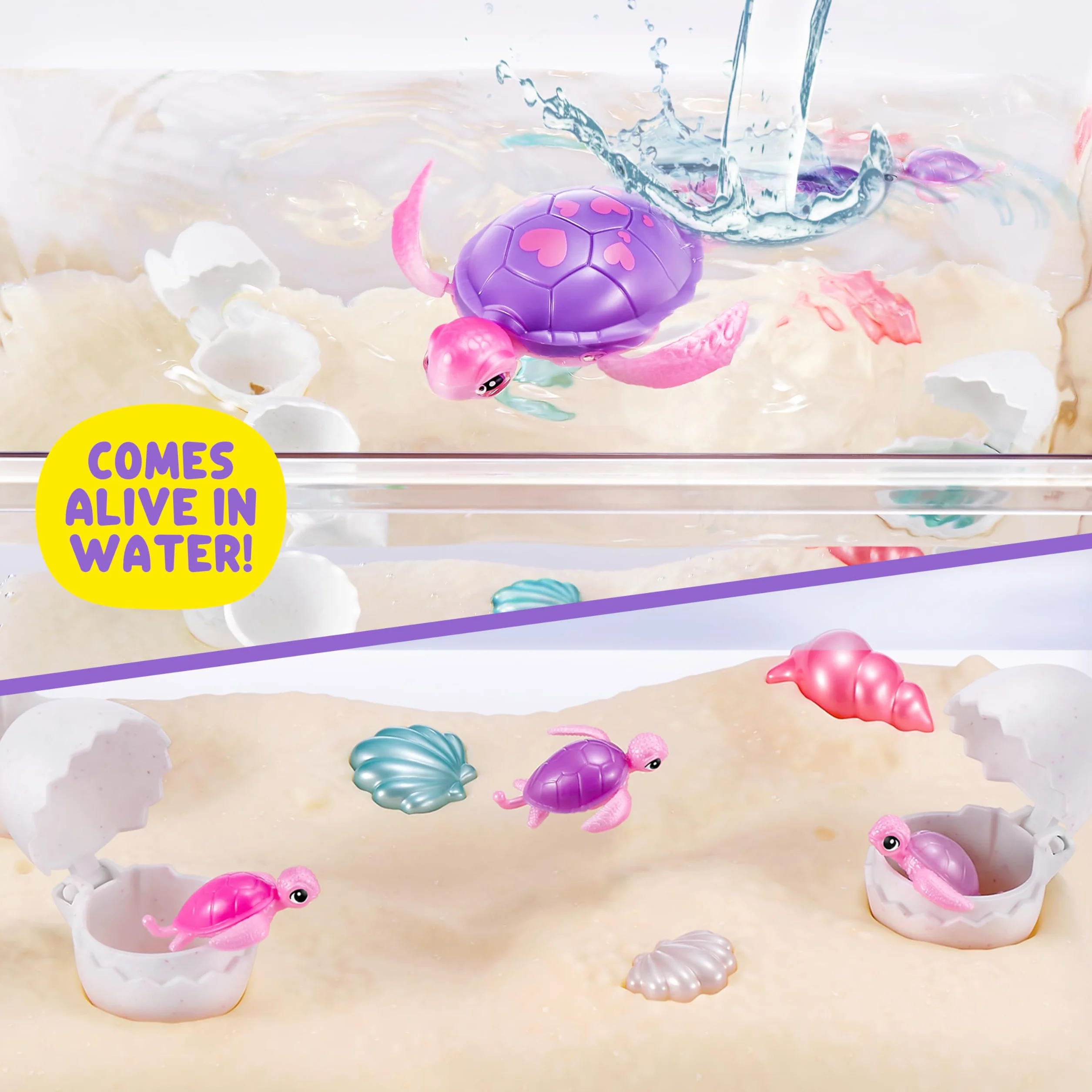 Pets Alive Mama Turtle Surprise di ZURU, giocattolo robotizzato animale tartaruga
