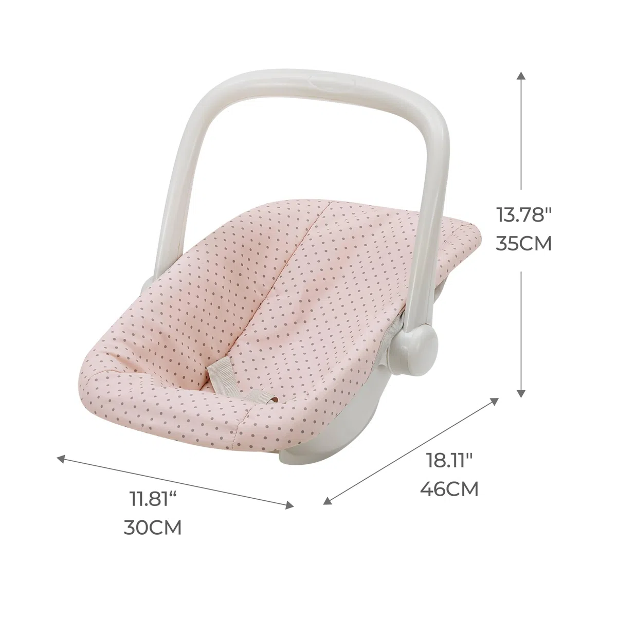 Teamson Kids Accessori Rosa per Bambole: Seggiolino Auto e Porta Bebè