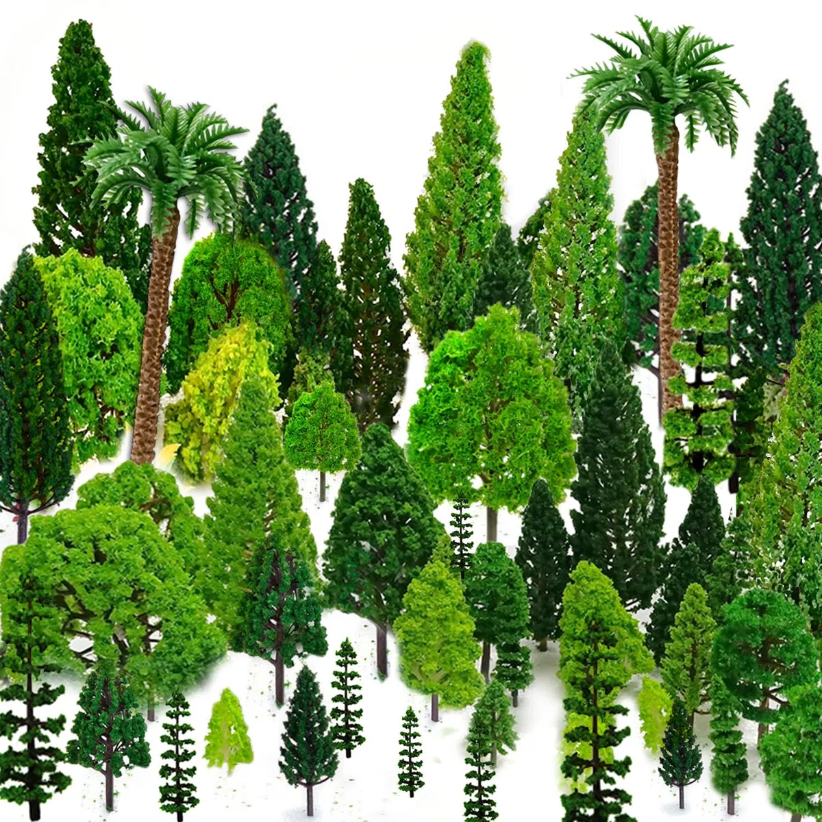 Modello Misto Alberi, 36 pz, 4-16 cm, Modellismo h0, Diorama, Albero per Presepe, Alberi Giocattoli, Alberelli di Plastica per Progetti Senza Basi, Accessori per Presepe