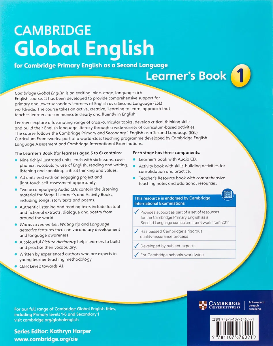 Cambridge Global English Stage 1 Stage 1 Learner's Book with Audio CD: for Cambridge Primary English as a Second Language