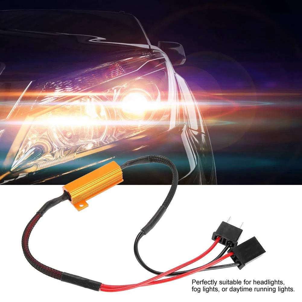 Kit Decodificatore Canbus H7, Decodificatori LED H7 da 2 Pezzi, Decodificatore LED Potente Canbus Aggiornato - Anti Hyper Flash, Nessun Errore, Resistenza di Carico Plug And Play
