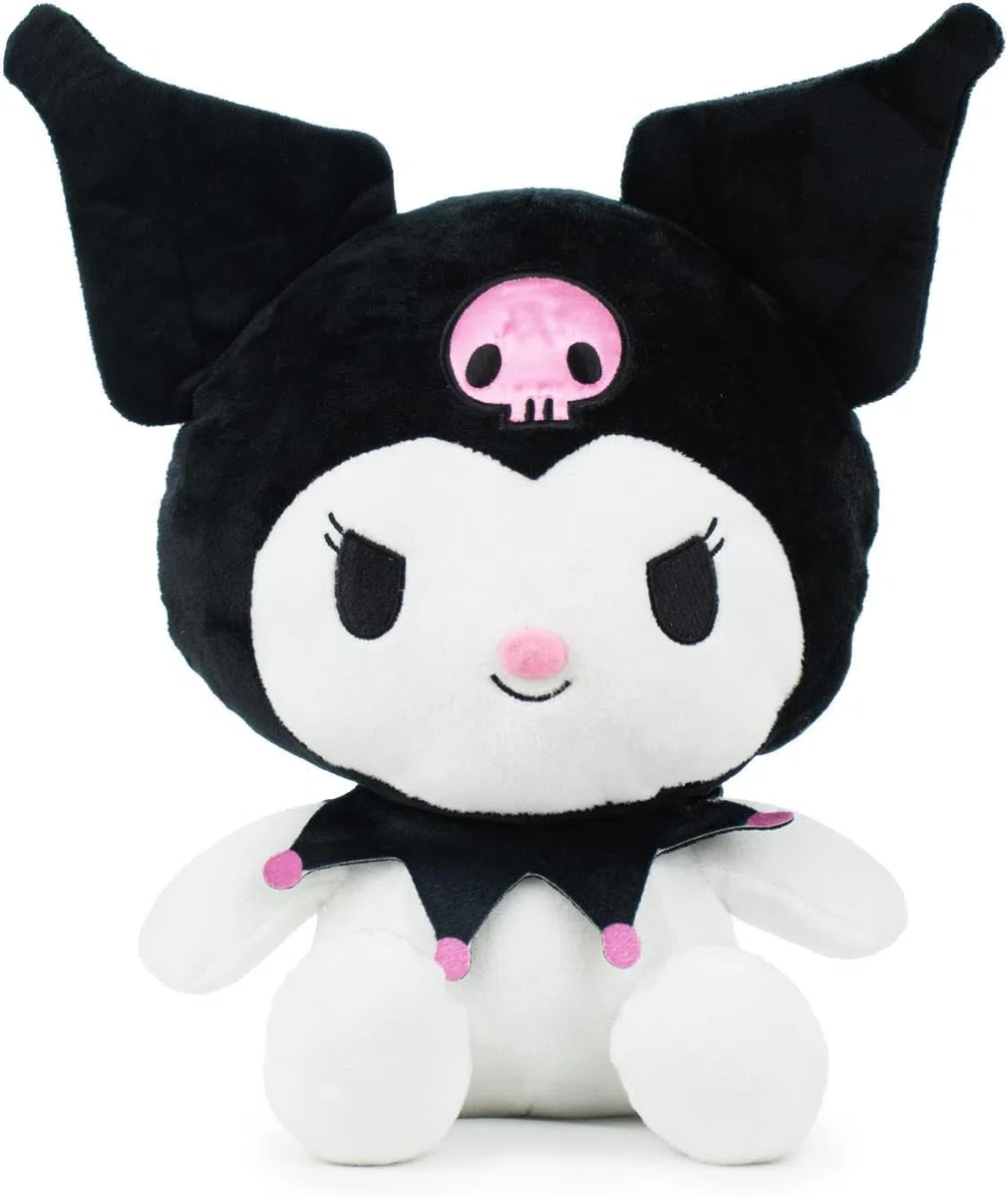 Hello Kitty Kuromi Plush, 30 cm, Soft Toy, Cute Kuromi Character Doll, Merchandise ufficiale Sanrio, per fan, collezionisti e bambini, adatto per età 4+
