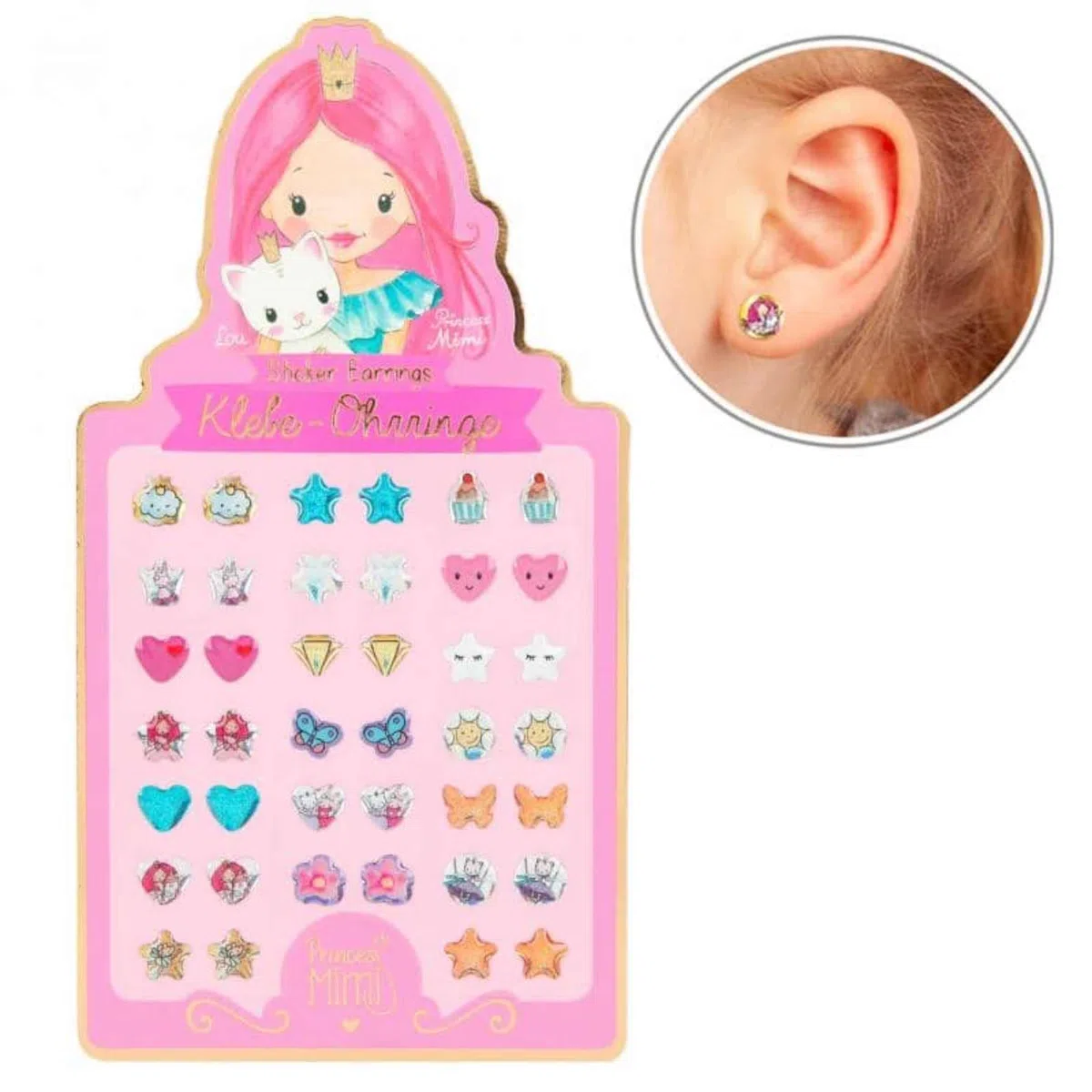 Depesche Princess Mimi - Orecchini adesivi per bambina
