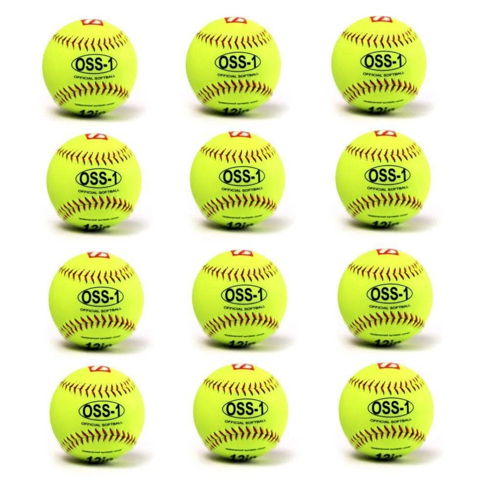 barnett OSS-1 palla da softball allenamento , t 12'', c giallo, 12 pz