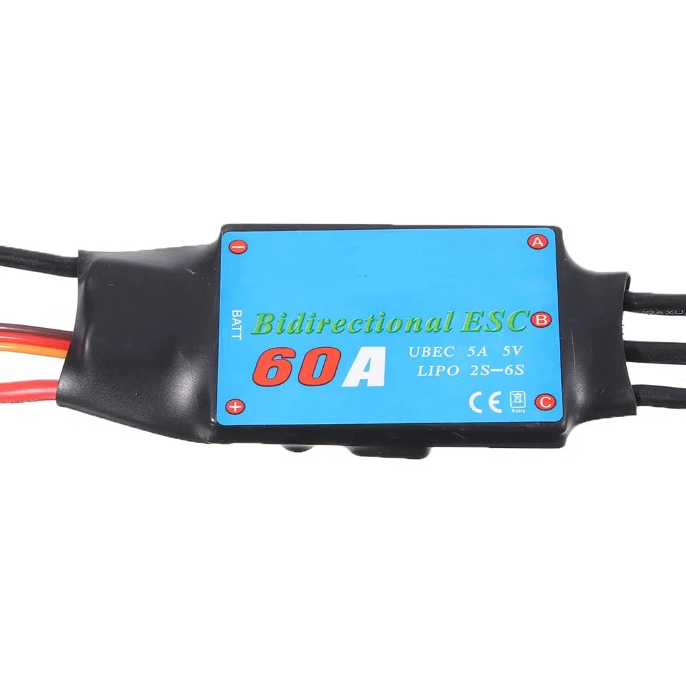 DollaTek Double Sides Brushless ESC Underwater Thruster Ricambi per barche per auto RC - 60A