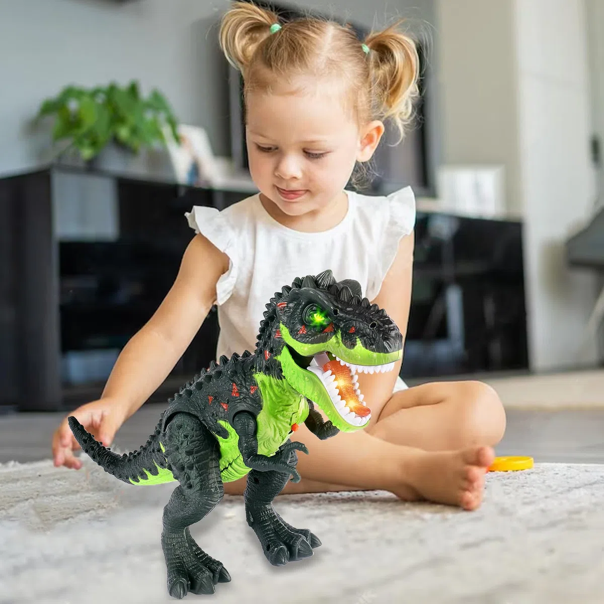 HYAKIDS T Rex Dinosauri per Bambini con Acqua Spray, Dinosauro Giocattolo 3 4 5 6 Anni, Tyrannosaurus Rex, Cammina, Luci e Suoni, Dinosauro Gigante Regalo per Ragazzi Ragazze