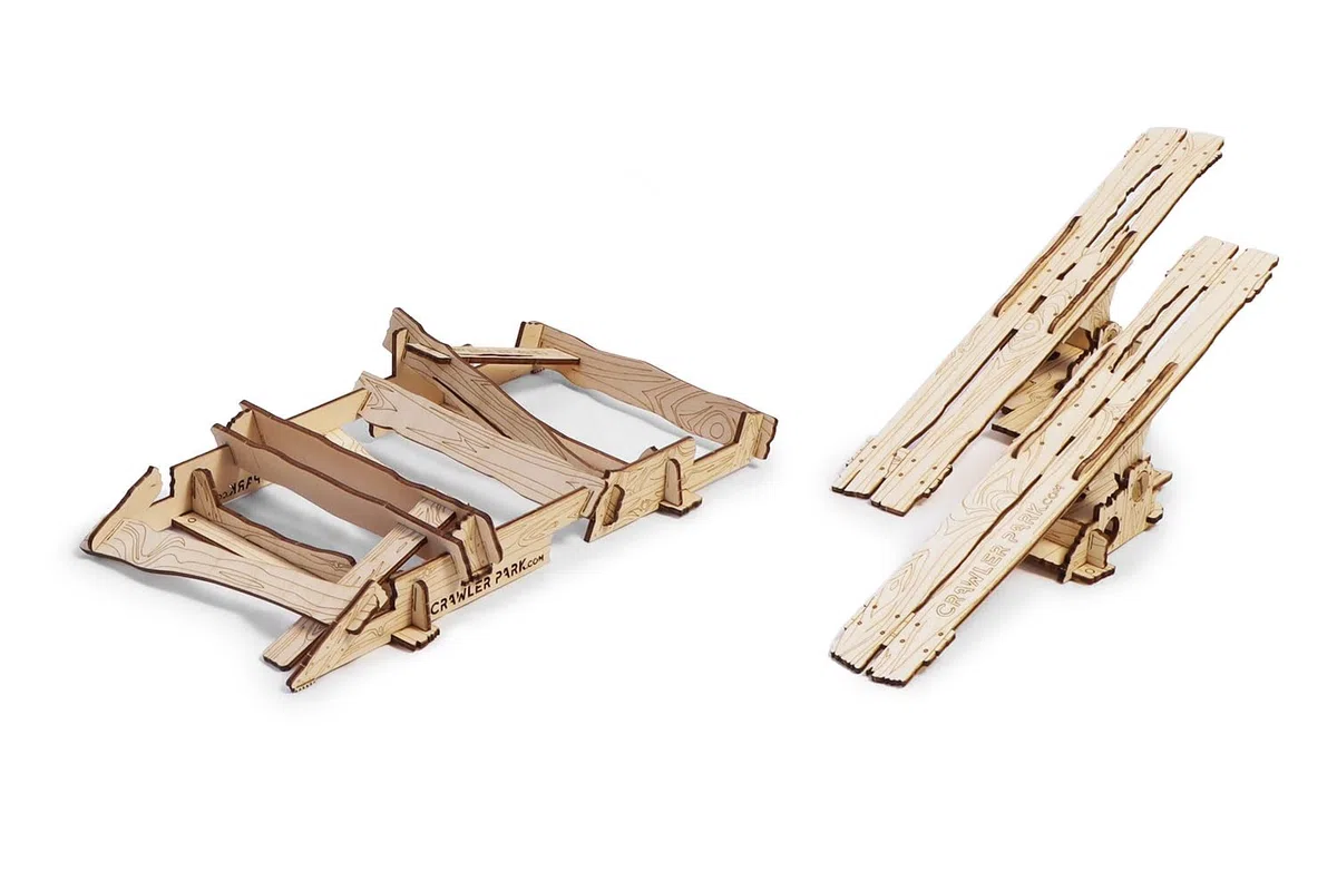 KIT Base di 2 Ostacoli per RC Crawler Park Course 1/24 & 1/18 Scala