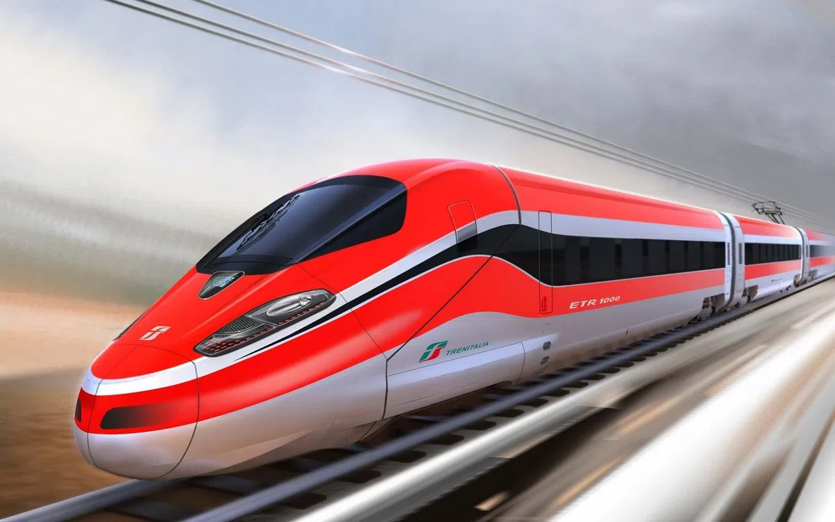 Pista Trenitalia Frecciarossa 1000 Scala 1:43 - Treno Giocattolo 1 locomotiva 1 vagone e 6 tracciati in 1 - Funzionamento a Batteria - idea regalo