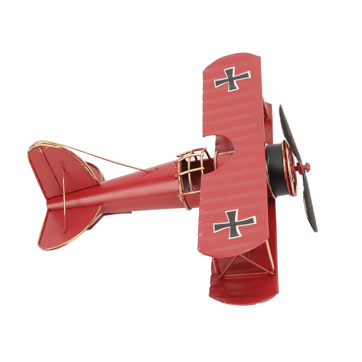 Ausla Modello di Aeroplano retrò in Metallo, Modello di Aeroplano con Catena Sospesa, per la Decorazione e Il della Casa o del Bar (Rosso)
