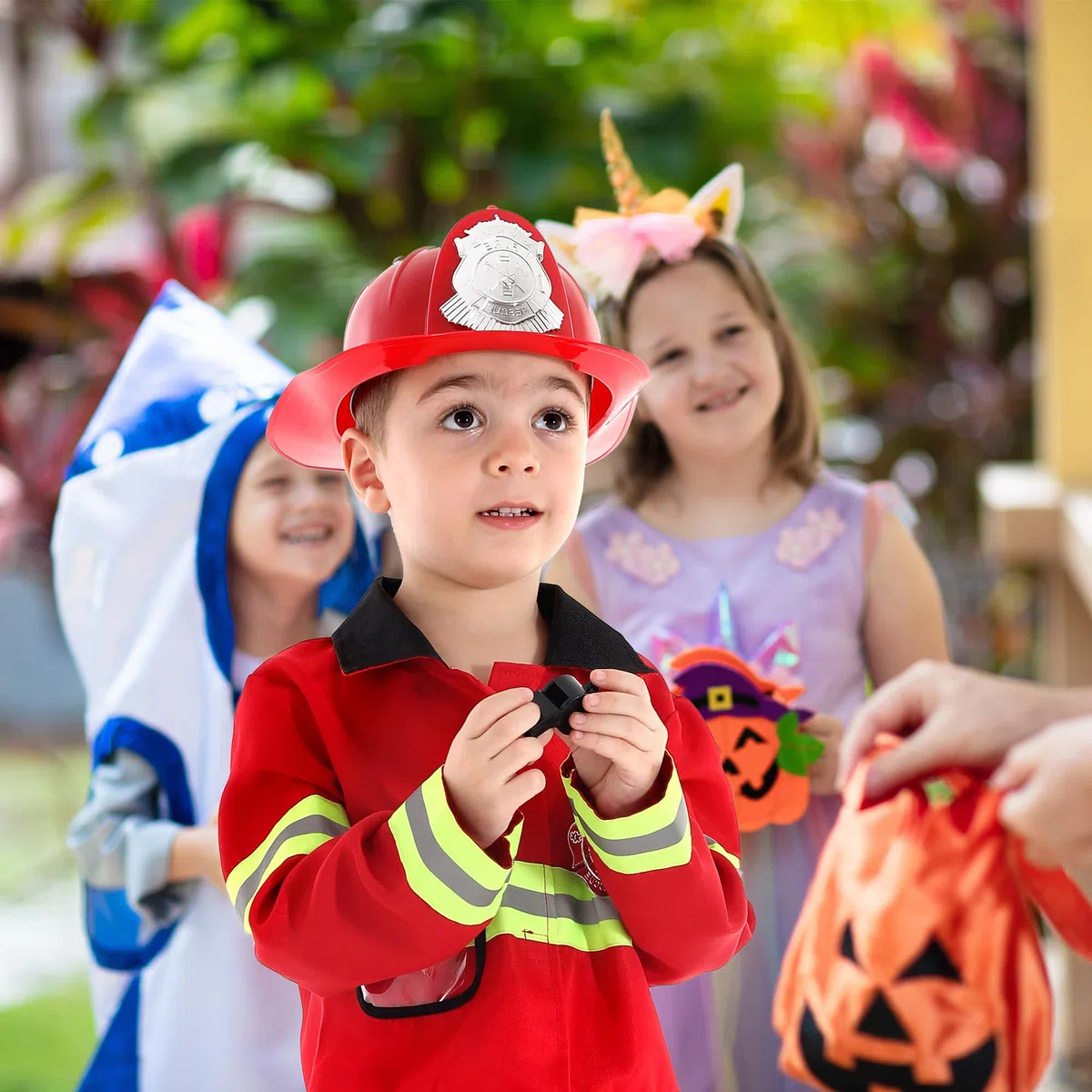 Costume da Pompiere per Bambini Capo dei Pompieri Cosplay Gioco di Ruolo Accessori per Giocattoli