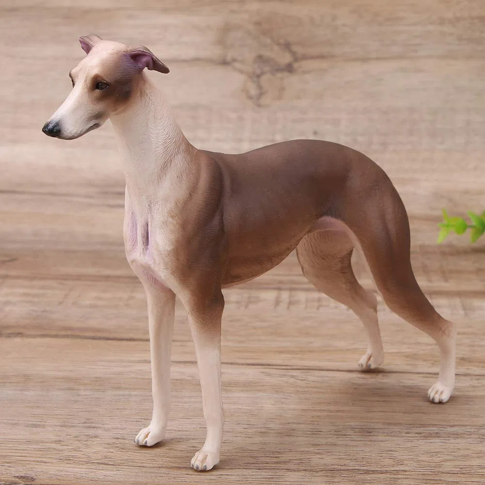 RiToEasysports Modello di Cane Levriero Marrone, Ornamenti di di Levriero di Simulazione Ornamento di Scultura Decorazione Desktop