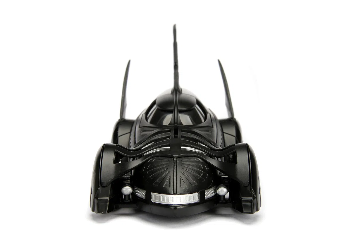 Modellino Batmobile da Batman Forever 22cm Scala 1/24 con Figura di Batman - 100% Originale Ufficiale Dc Comics Jada Toys