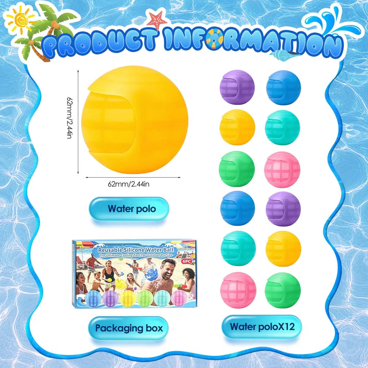 Sternstunde 12 Pezzi Gavettoni Riutilizzabili, Palloncini d’Acqua Auto-Riempimento Rapido in Silicone, Sicuri ed Ecologici per Bambini e Adulti, Giochi d’Acqua Estivi Piscina Spiaggia Giardino