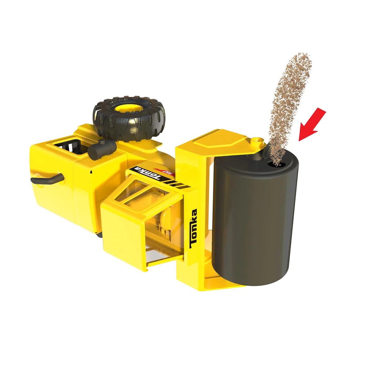 Tonka Rullo Compressore in Acciaio, Struttura Resistente in Vero Acciaio, Giocattolo da Demolizione Giallo con Movimenti Realistici, Per Bambini e Bambine dai 3 Anni in su