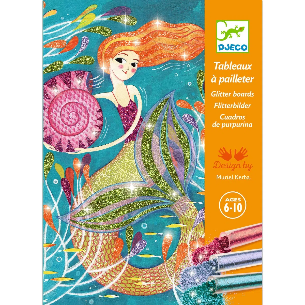 Djeco DJ09507 - Tavole Glitterate per Bambini più Grandi, Miste