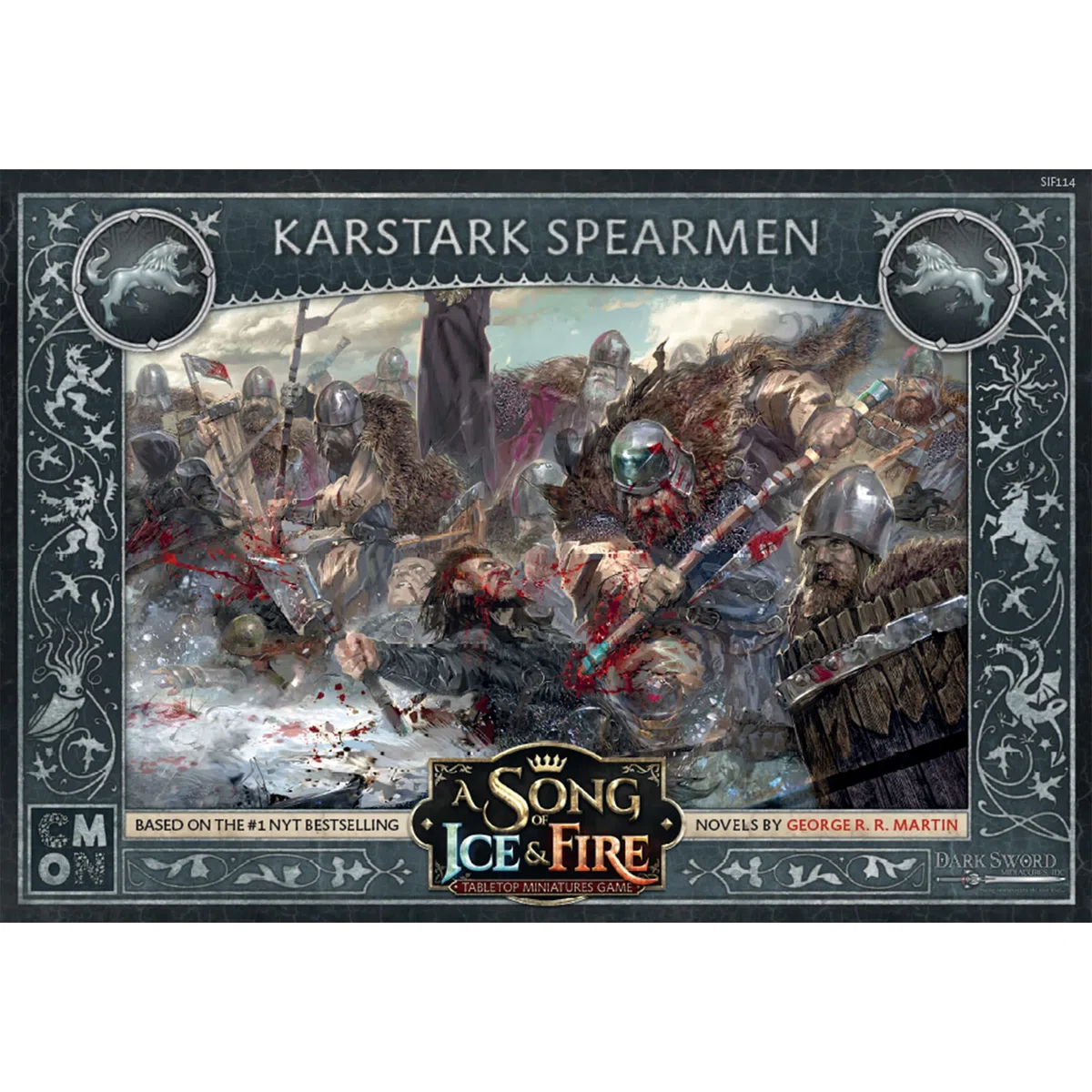 CMON A Song of Ice and Fire Tabletop Miniatures Karstark Spearmen Strategy Game for Teens and Adults Ages 14+ 2+ Players Average Playtime 45-60 Minutes Made by, (SIF114)