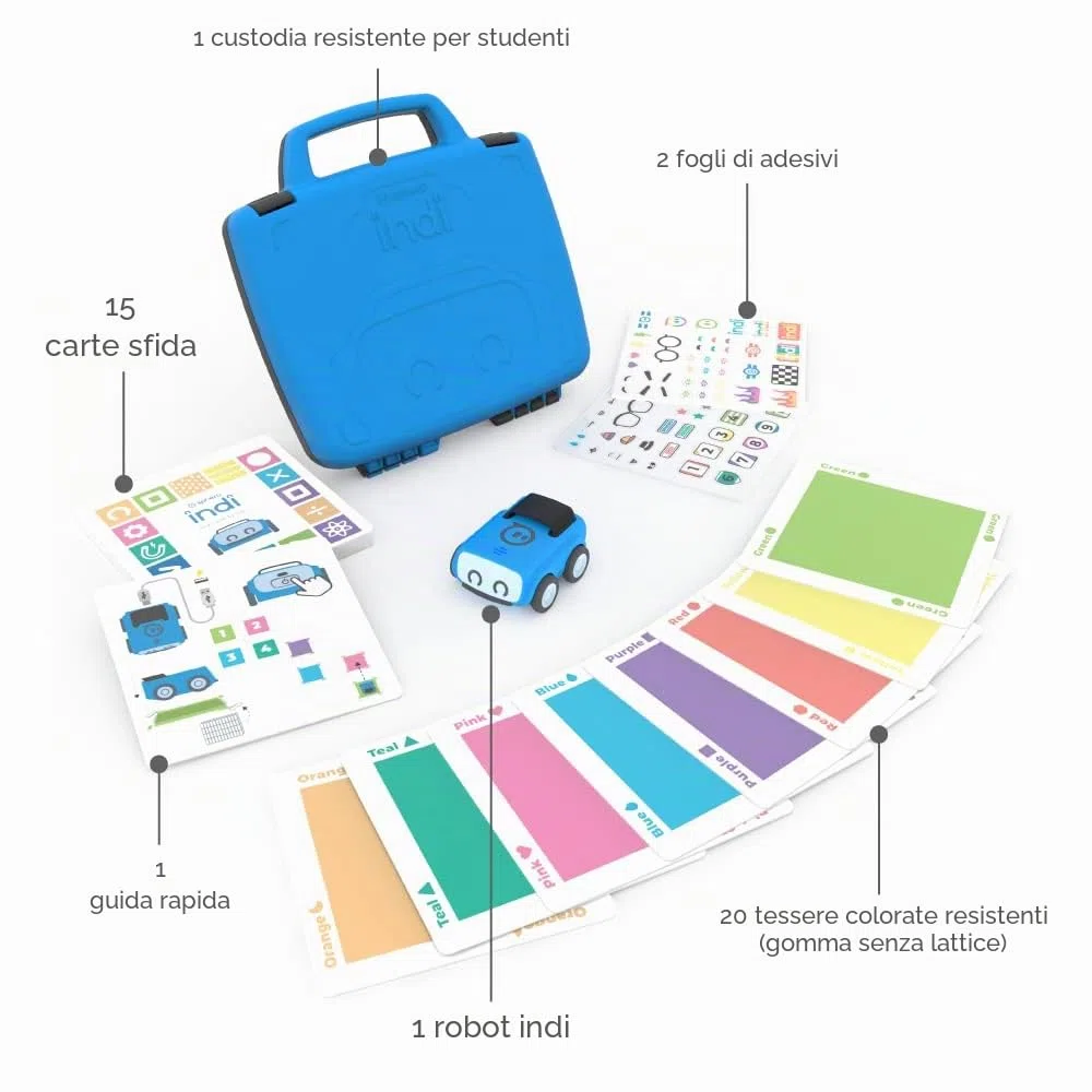 Sphero indi Student Kit - Robot programmabile per bambini, codifica e robotica con curriculum STEAM, apprendimento controllato da app e gioco interattivo