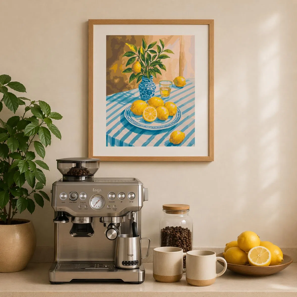 Schipper Dipingere con i Numeri - Limone Still Life - Dipingere Immagini per Adulti, compresi pennelli e Colori acrilici, 24 x 30 cm