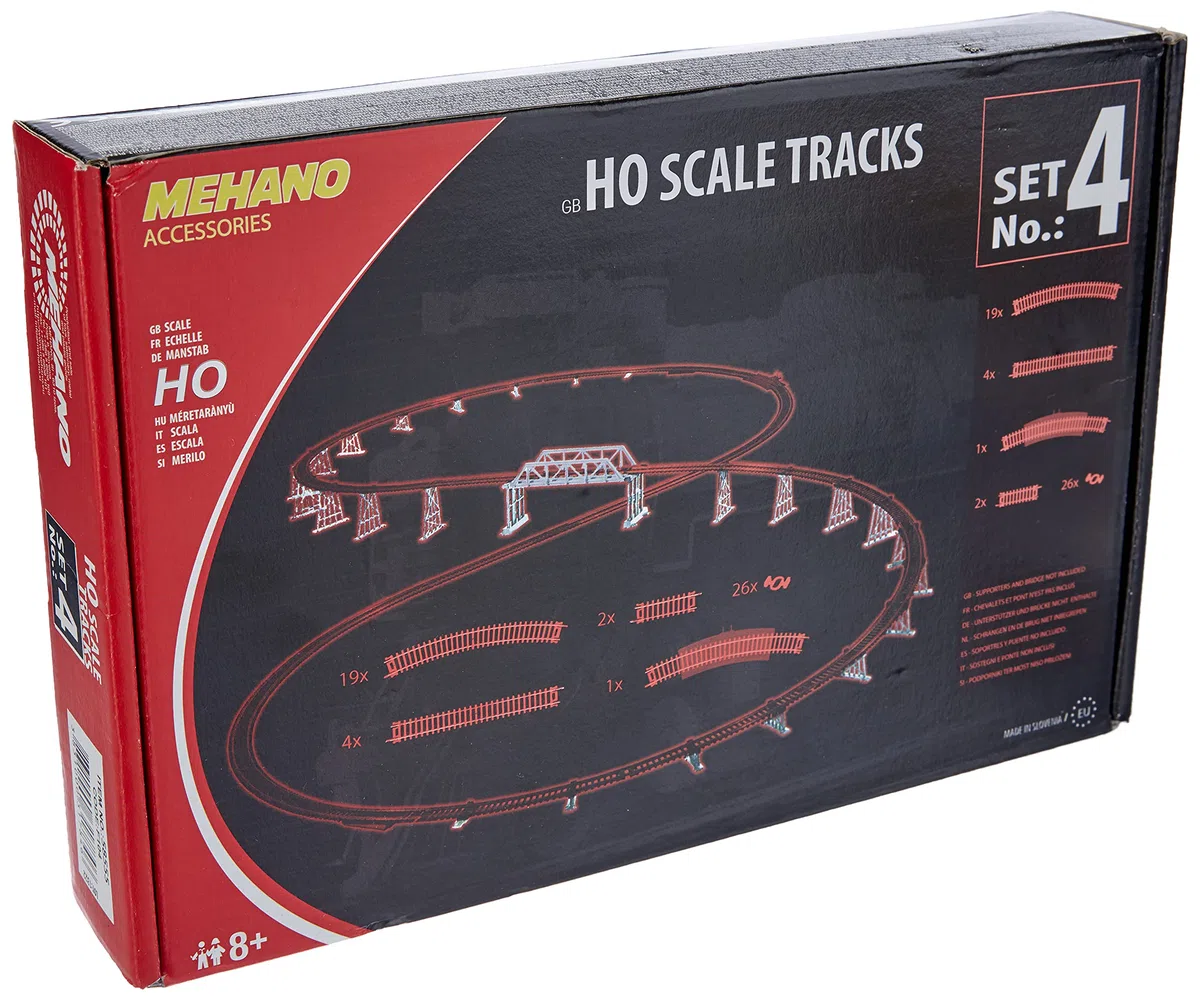 Mehano F104 - Set Binari 4, 52 Pezzi, Scala H0