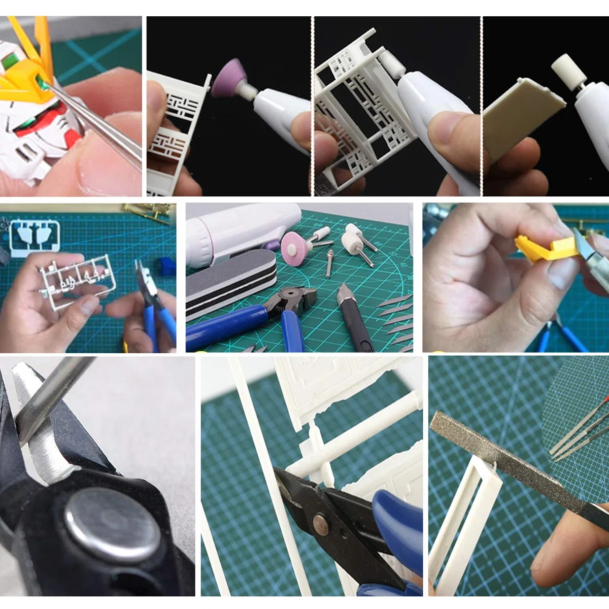 64PCS Kit di Strumenti Modello Gundam, Hobby Building Craft Set, Modello Gundam Strumenti di Base per la Riparazione di Modelli di Edifici