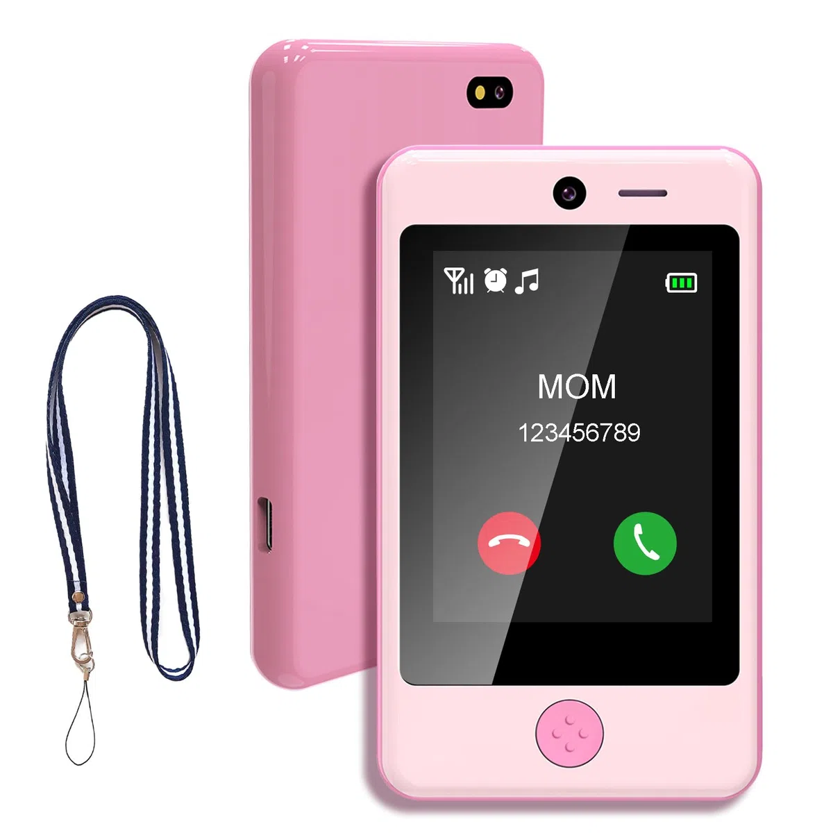 PTHTECHUS - Smartphone Touch, Telefono cellulare per bambini Giocattoli ELETTRONICI EDUCATIVI (P1 PINK 03)