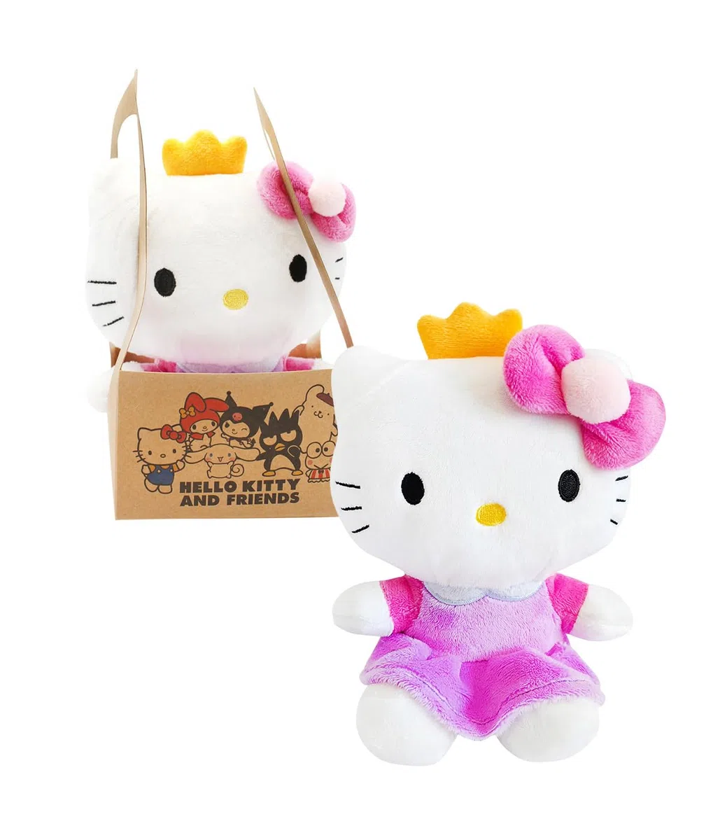 Joy Toy - Hello Kitty Principessa peluche 14 cm in borsettina di cartone