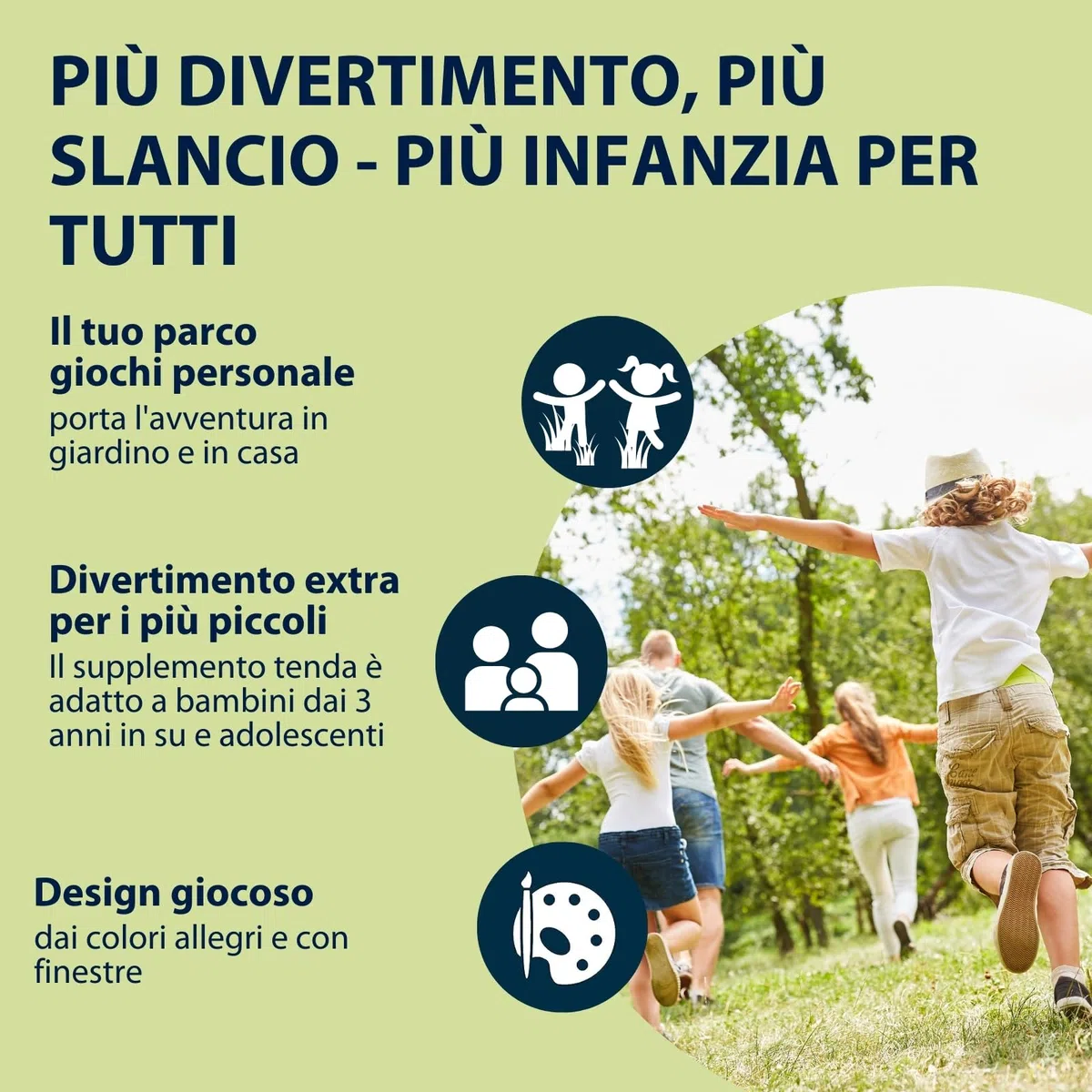 Tenda HUDORA Cosy Castle - copertura per altalena HUDORA nest 90 e 110/120 in blu/limone - tenda per altalena in poliestere per uso interno ed esterno - tettoia per altalena per bambini e adulti