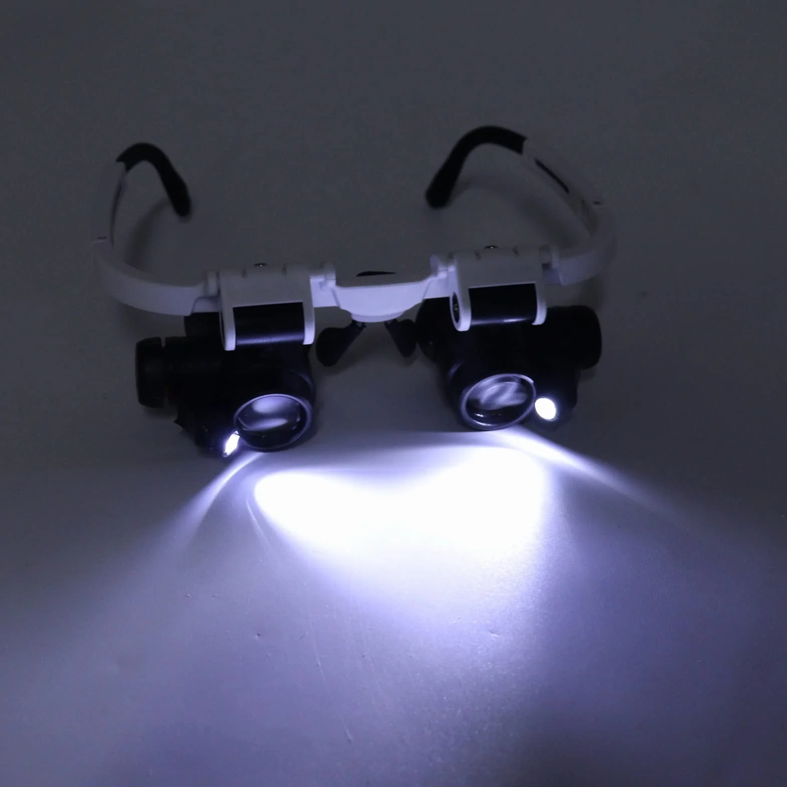 Lente D'Ingrandimento da Testa con Luce LED, Lente D'Ingrandimento a Mani Libere 8X 15X 23X, Lente D'Ingrandimento per Occhiali, per Dentisti, Elettricisti, Riparazioni di Orologi