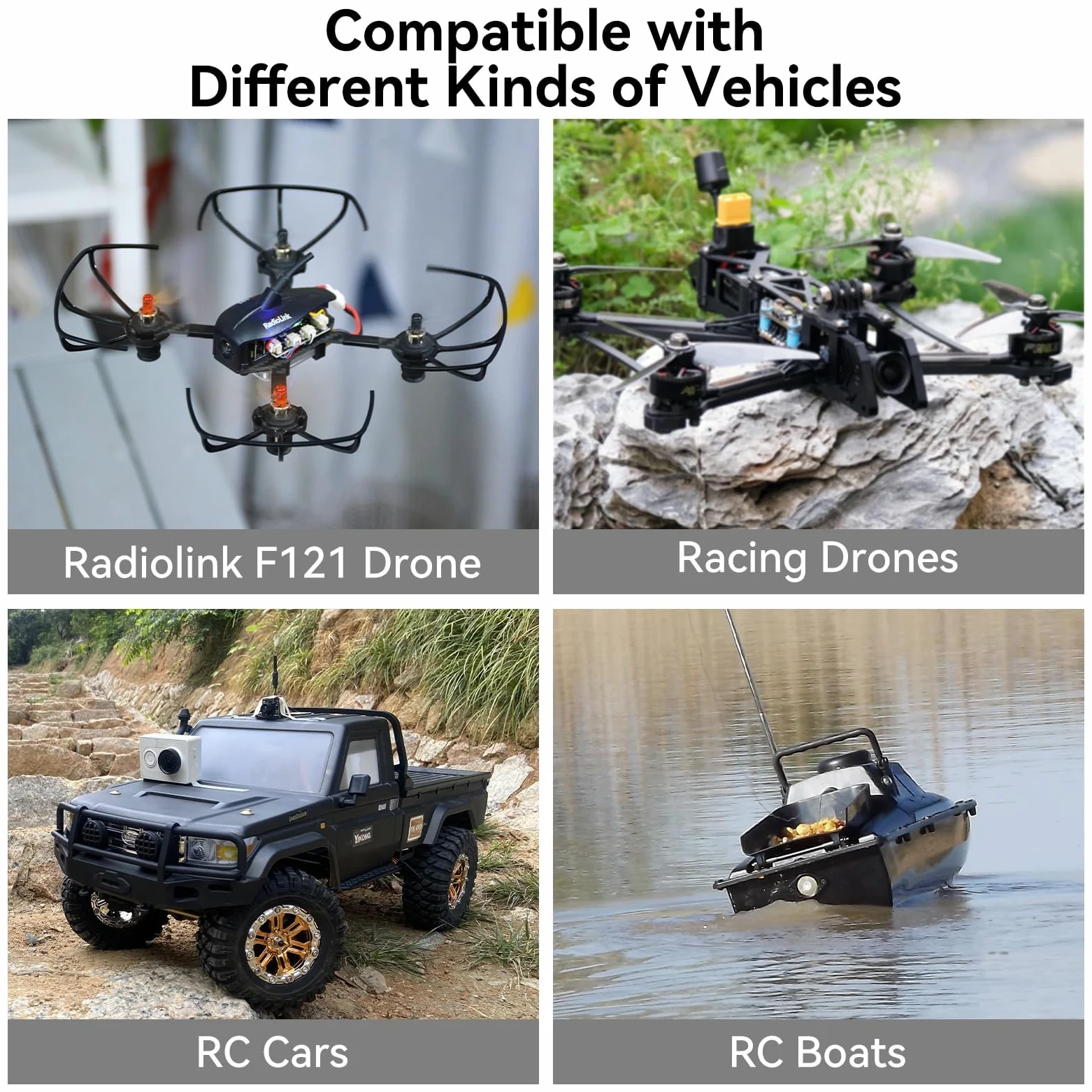 Radiolink Trasmissione di immagini wireless 5.8G 48CH 800TVL trasmettitore fotocamera commutabile 25mw per FPV