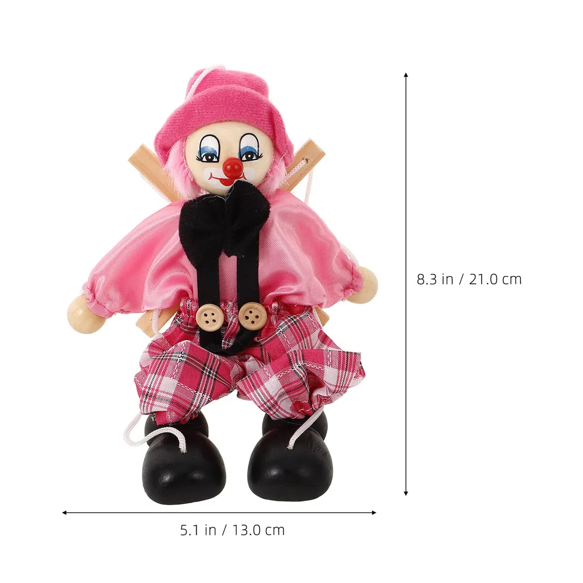 Marionette di Legno Pirata 2 Unitá Decorazione Personaggio e Levigatura Liscia, Giocattolo per Spettacolo di Burattini e Interazione Genitore-figlio Stili multipli