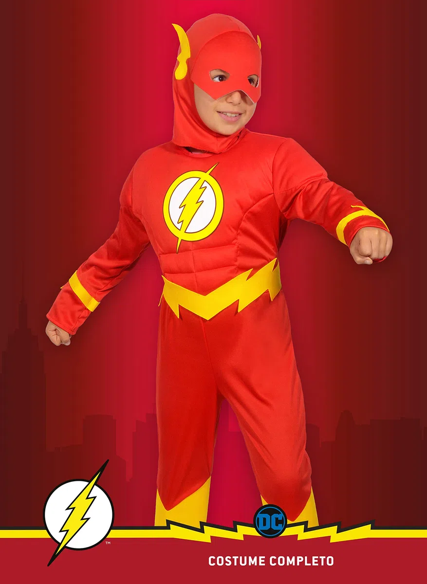 Ciao- The Flash costume travestimento bambino originale DC Comics con muscoli imbottiti