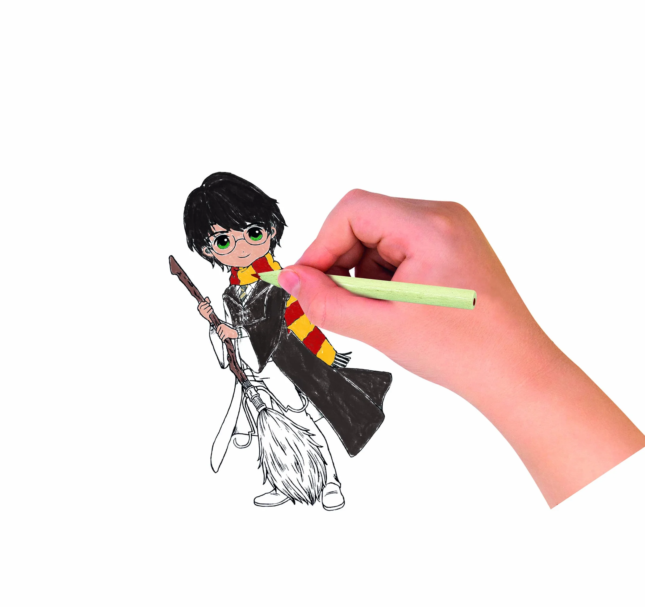 Clementoni Harry Potter LED Luminosa, Magica 7 Anni-Gioco Creativo Lavagna cancellabile-Set Disegno per Bambini, Multicolore, 18670