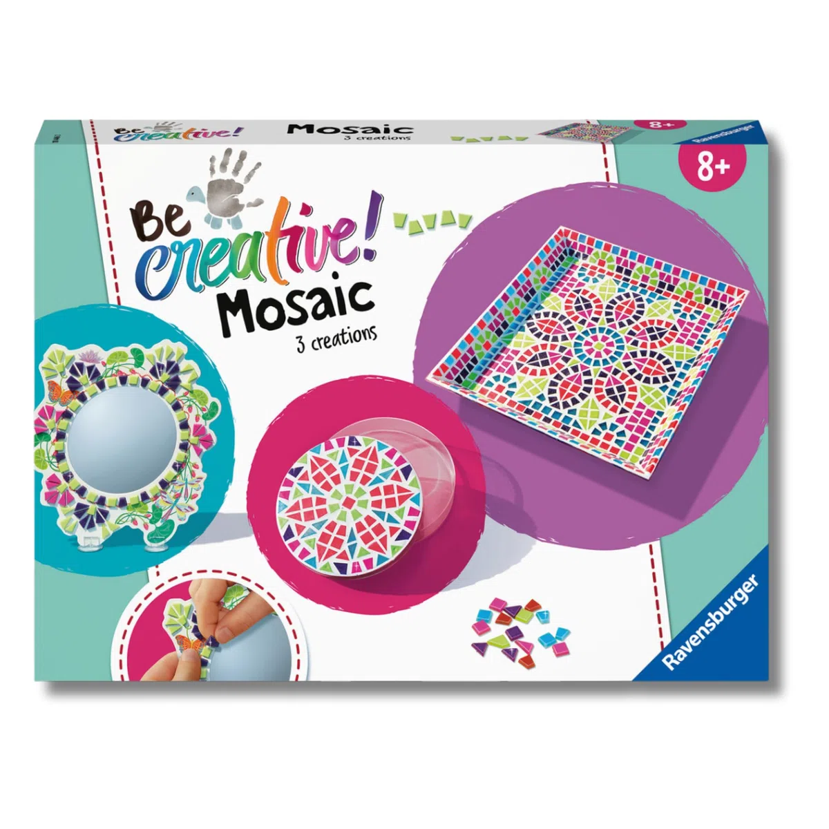 Ravensburger - Be Creative Maxi Mosaico Bambini | Giochi Creativi Bambina 8 Anni o Piú | Kit Lavoretti Creativi per Bambini | Idee Regalo Bambina 8 Anni