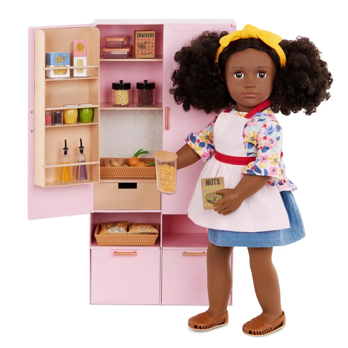 Our Generation - Una bella dispensa - Home Set di mobili da cucina - Articoli alimentari per finta - Accessori per bambole da 46 cm - Gioco d'immaginazione - Giocattolo per bambini dai 3 anni in su