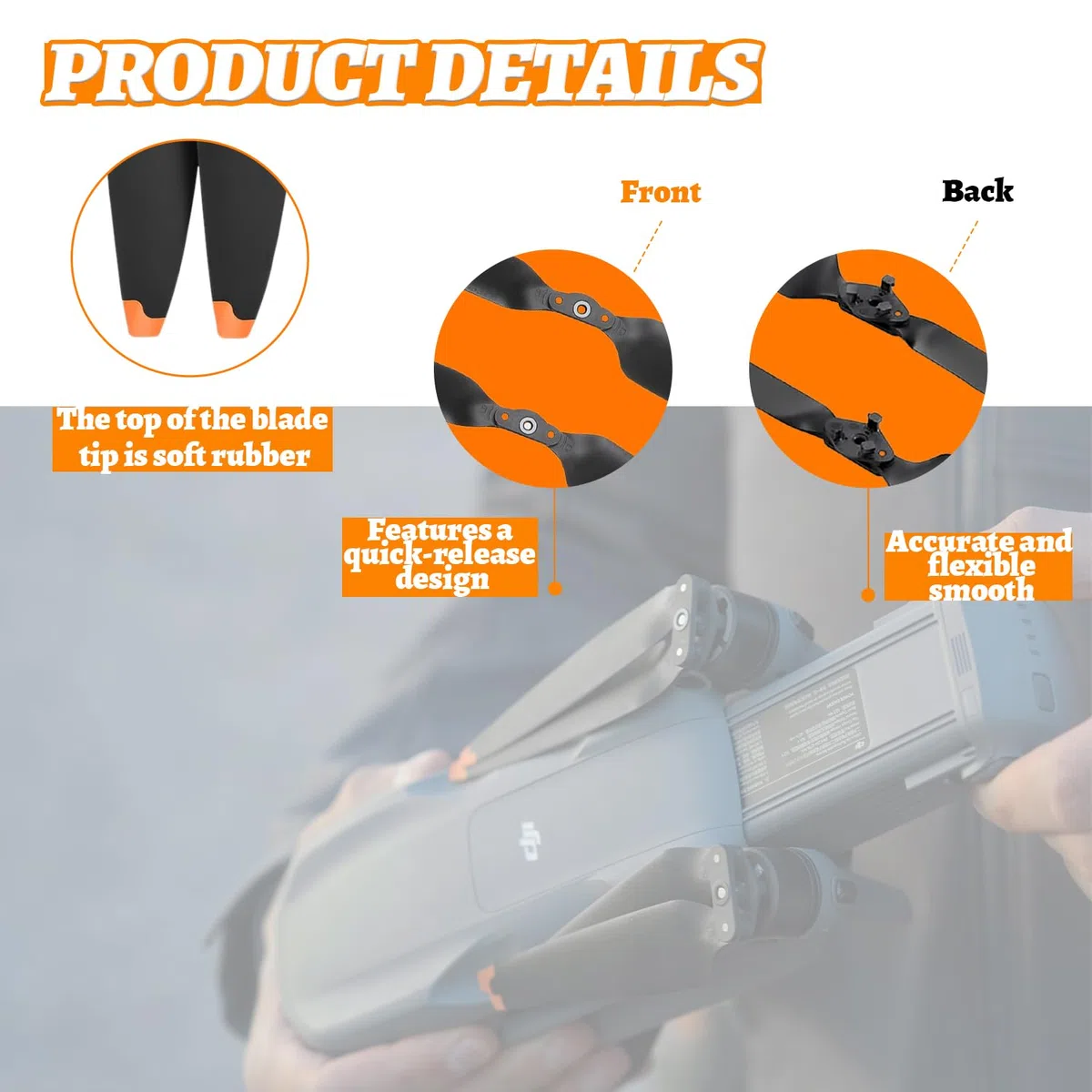 8Pcs Eliche per DJI Air 3/Air 3S, Basso Rumore & Stabile Eliche, Drone Eliche di Ricambio