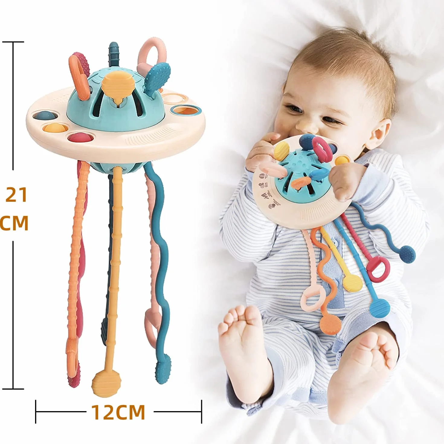 Montessori, giocattolo da masticare, giocattolo da viaggio, giocattolo per bambini, giocattolo sensoriale, da 6 a 18 mesi e bambini
