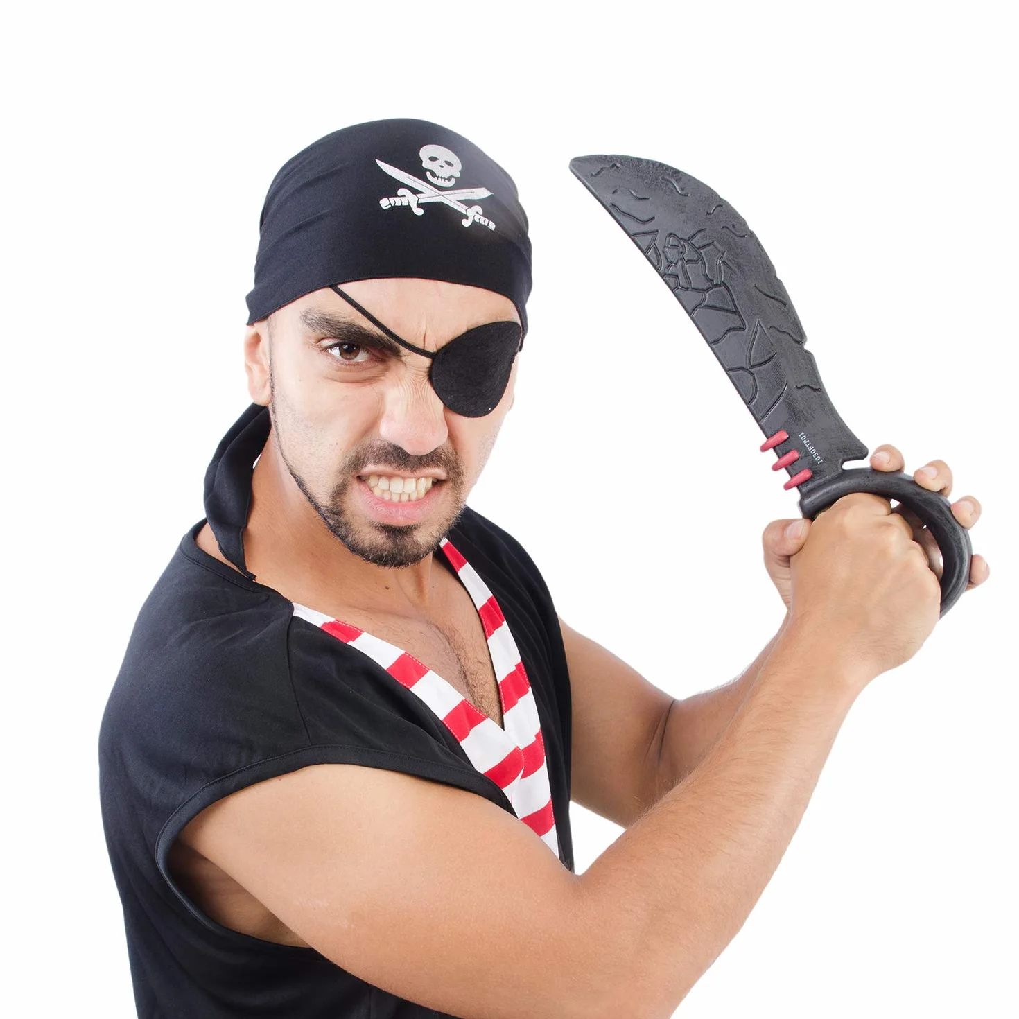 Blulu 12 bandana pirata nera capitano bandana per feste a tema Halloween e bambini (stile A)