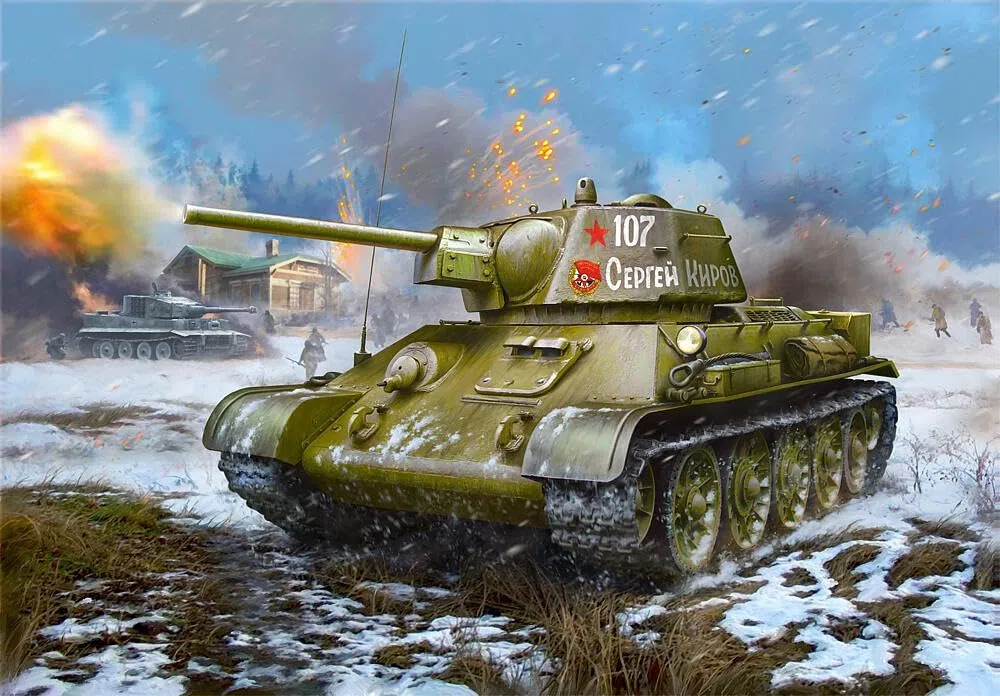 Zvezda 3686 T-34/76 mod.1942, Scala 1/35, Plastic Model Kit